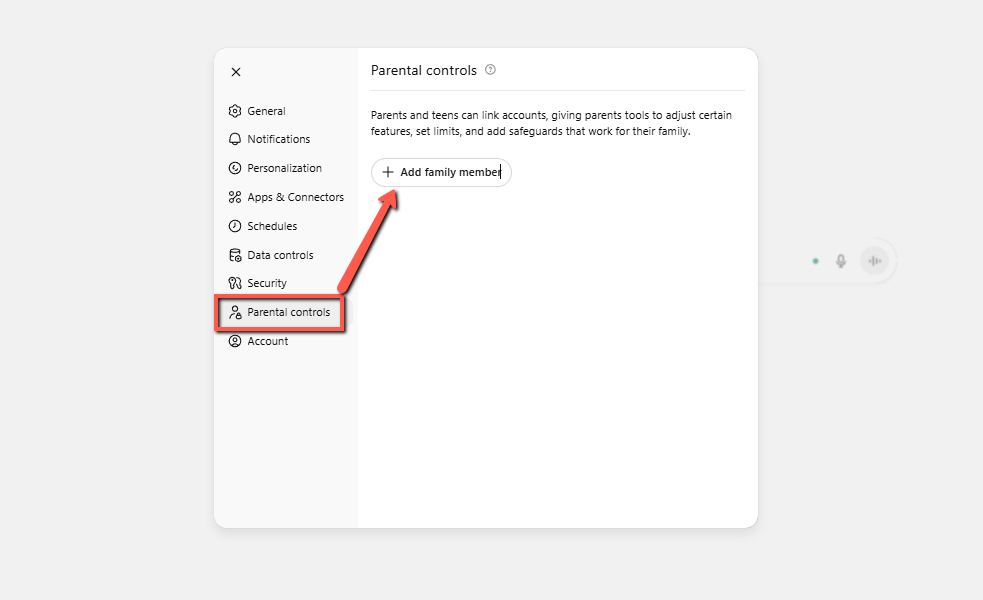 Enable ChatGPT Parental Controls